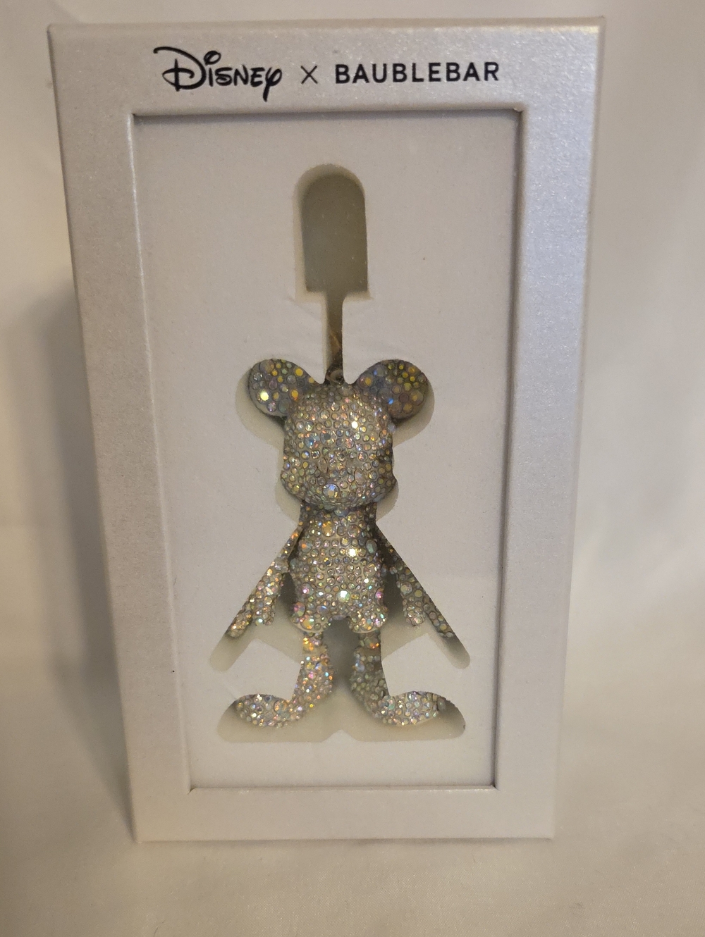 BaubleBar Disney Mickey Mouse Iridescent Crystal Key & Card Holder Charm